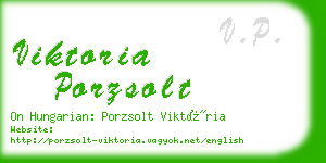 viktoria porzsolt business card